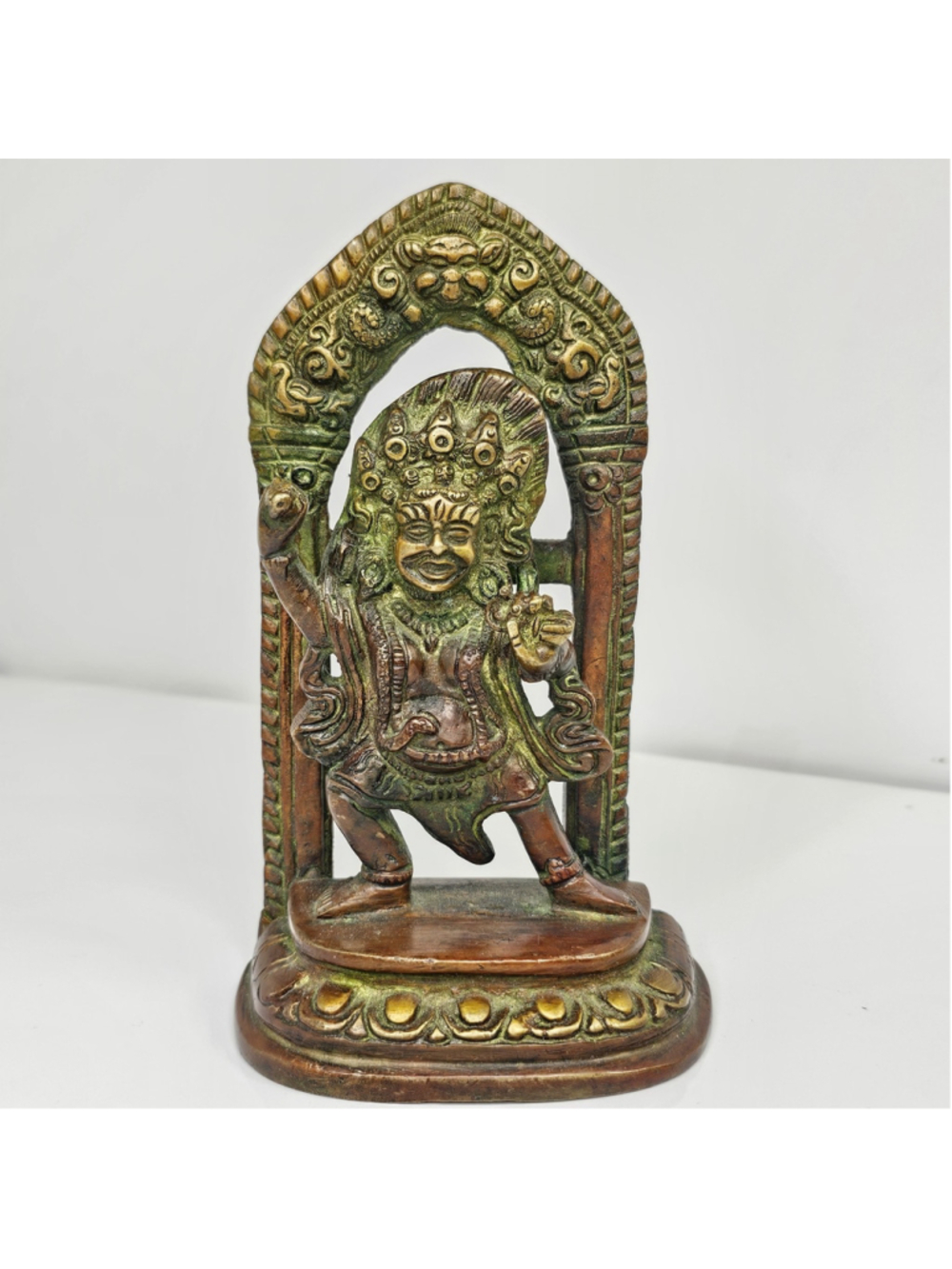 Vintage Bronze Tibetan Nepalese Style Wrathful Deity Statue Shrine Figure Heavy